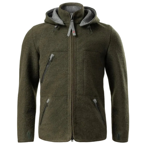 Wool Essentials Active Wear Jacket (Olive Green)