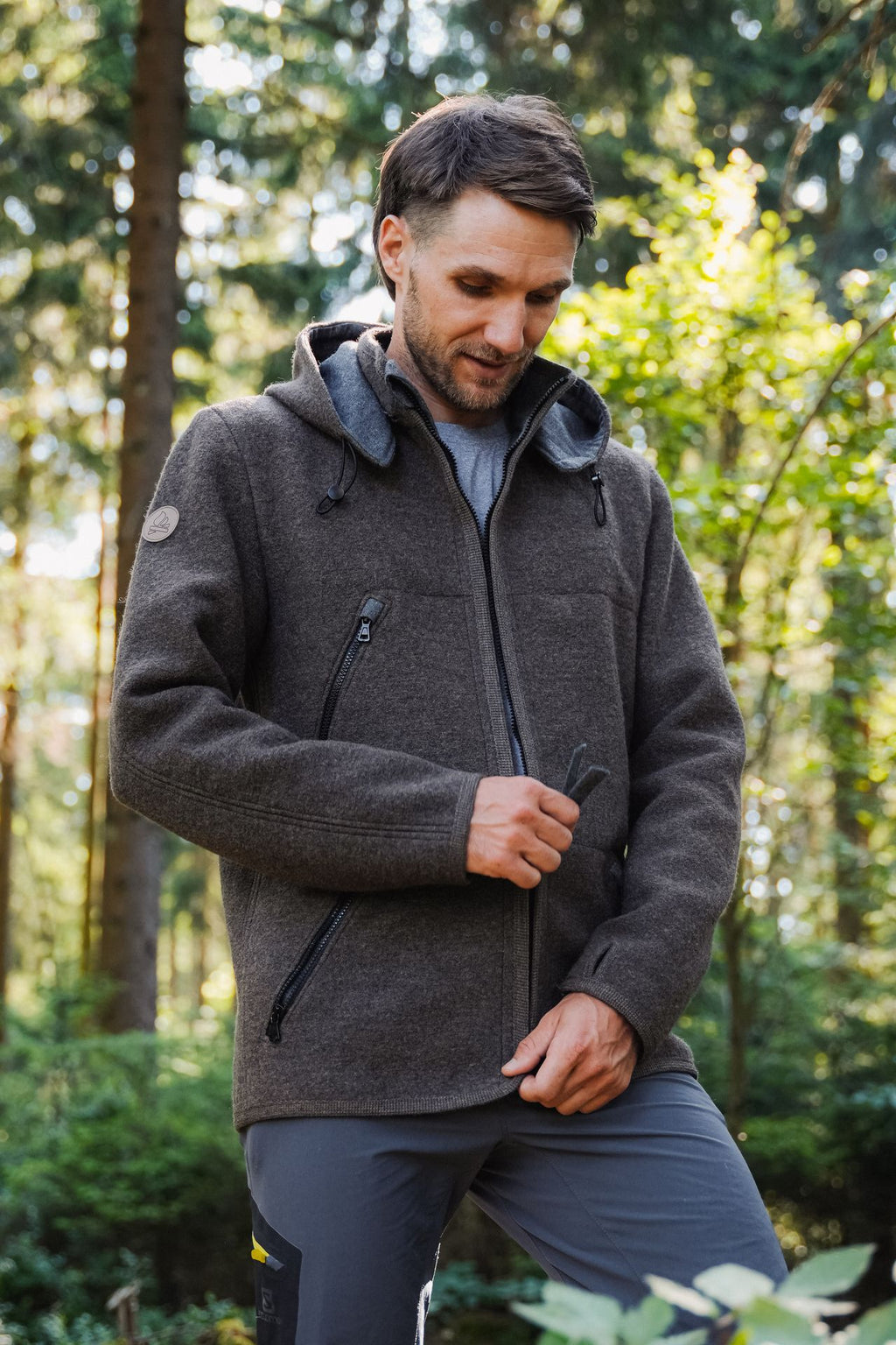 Wool Essentials Active Wear Jacke (Mittelblau)