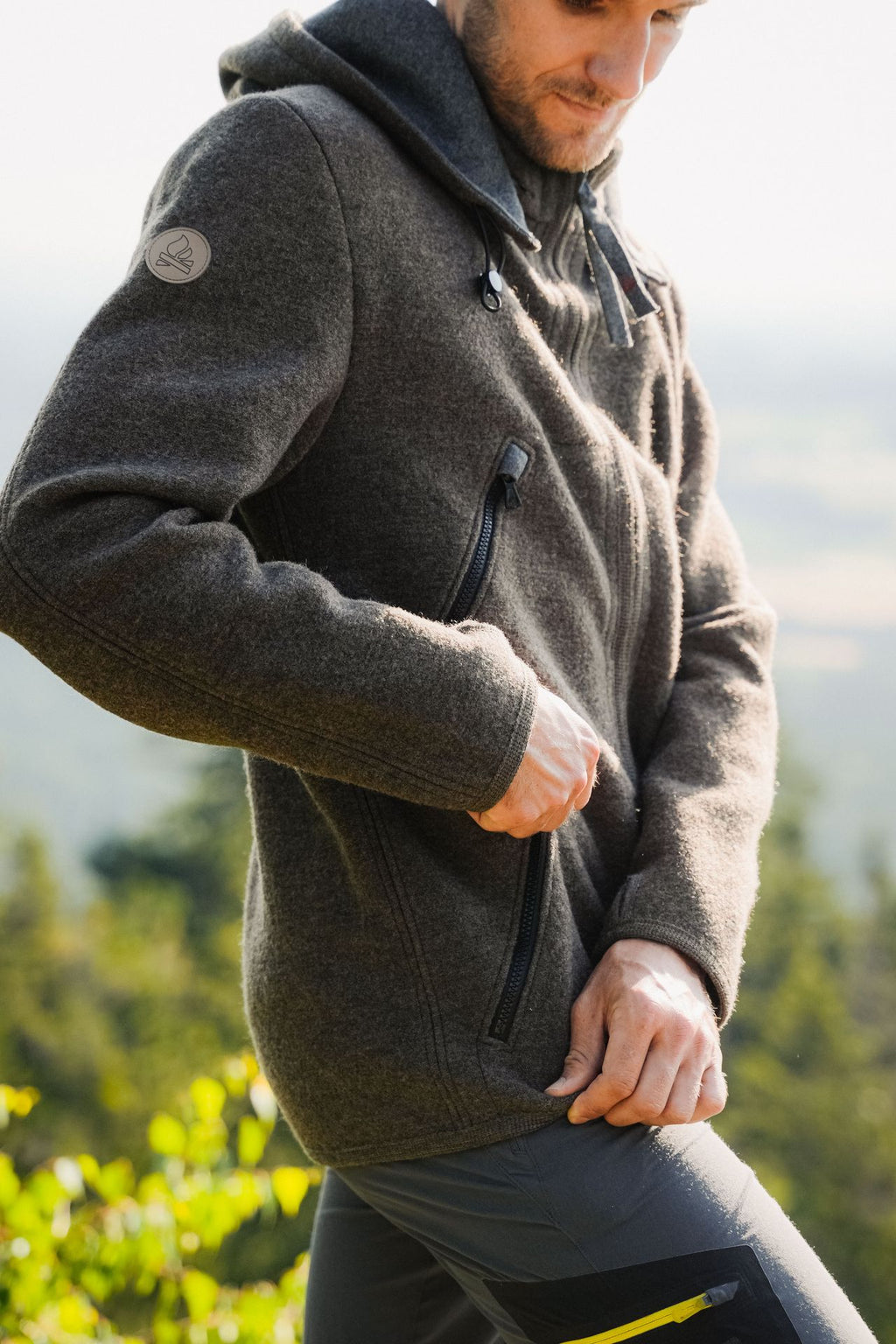 Wool Essentials Active Wear Jacke (Mittelblau)