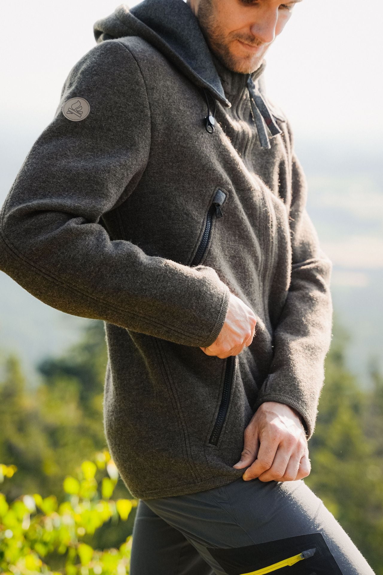 Wool Essentials Active Wear Jacke (Mittelblau)