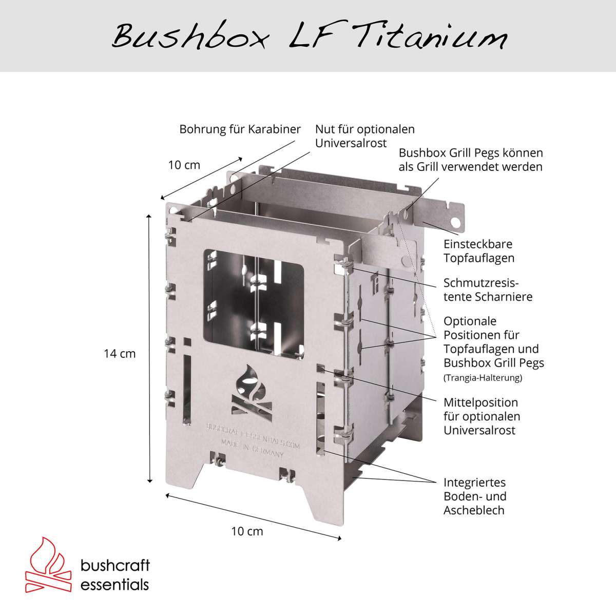 Bushbox LF Titanium: Efficient, compact, ultra-lightweight | Bushcraft  Essentials Shop